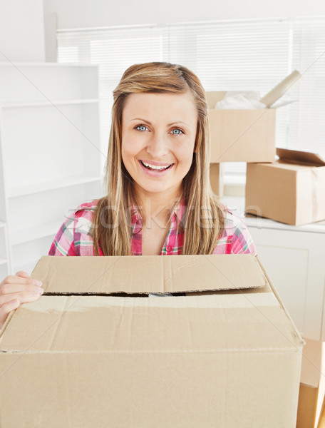 Stockfoto: Positief · vrouw · vak · permanente