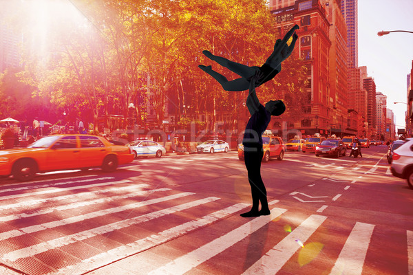 Composite image of ballet partners dancing gracefully together Stock photo © wavebreak_media