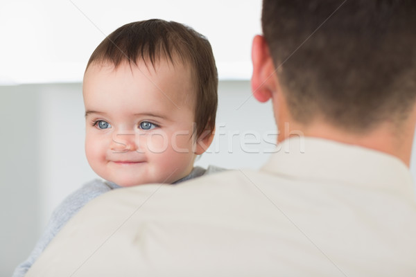 嬰兒 進行 父親 可愛 男孩 家 商業照片 © wavebreak_media
