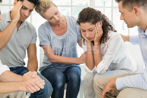 Groep therapie vergadering cirkel heldere kamer Stockfoto © wavebreak_media