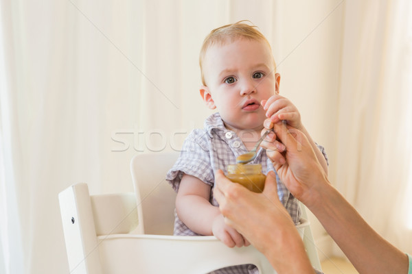 Feliz madre comer bebé nino casa Foto stock © wavebreak_media