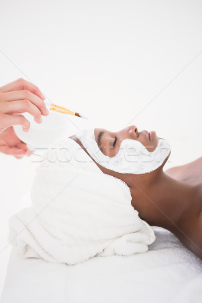 Mujer bonita tratamiento spa mujer hotel negro Foto stock © wavebreak_media