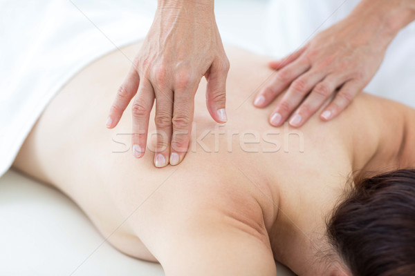 Zurück Massage medizinischen Büro Frau Gesundheit Stock foto © wavebreak_media