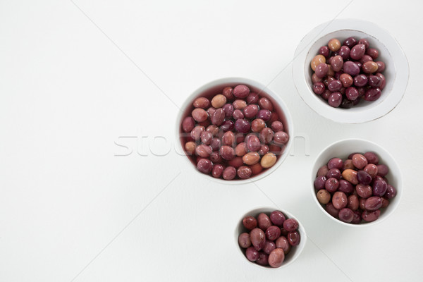 Olives bols blanche alimentaire fruits pourpre [[stock_photo]] © wavebreak_media