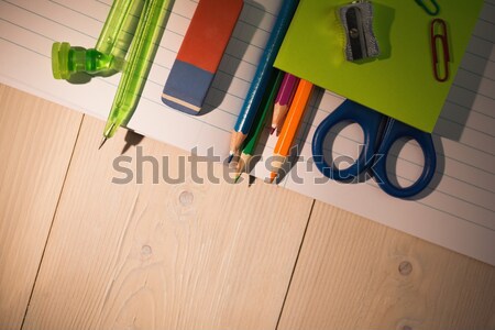 Schoolbenodigdheden zwarte onderwijs leren Stockfoto © wavebreak_media