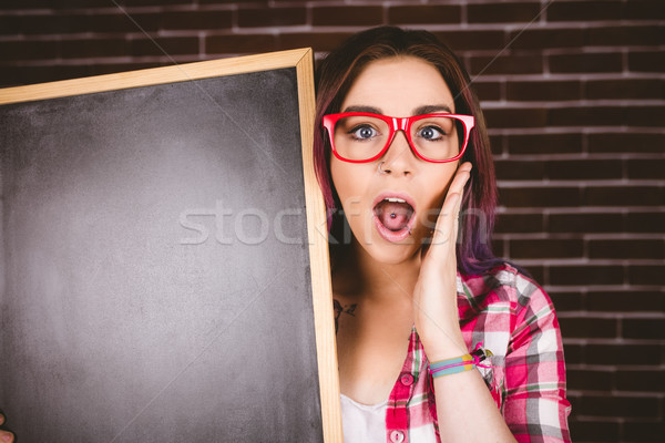 Portrait femme mur de briques beauté [[stock_photo]] © wavebreak_media