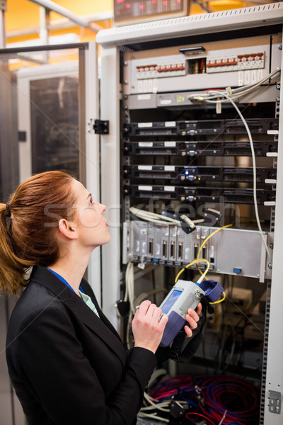 Technician using digital cable analyzer Stock photo © wavebreak_media