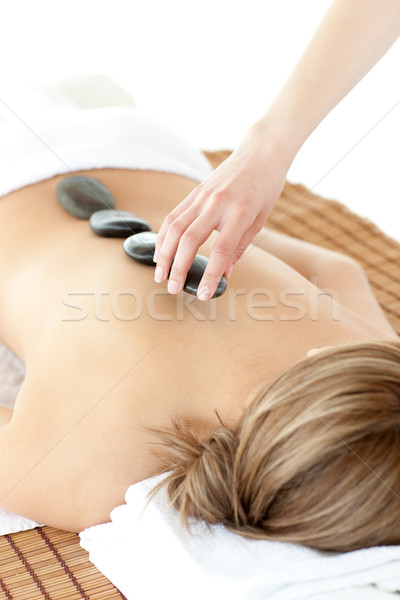 Kobieta masażu tabeli biały ciało skóry Zdjęcia stock © wavebreak_media