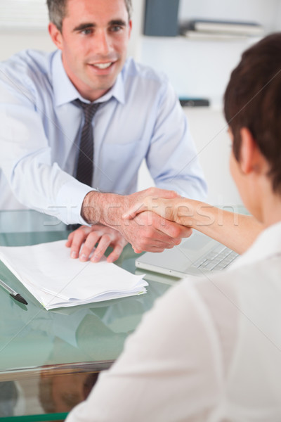 Portrait of a manager and an applicant having a handshake in an office Stock photo © wavebreak_media