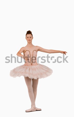 Foto d'archivio: Posa · ballerina · bianco · ballerino · prestazioni · eleganza