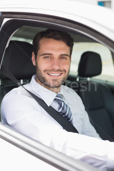 Сток-фото: бизнесмен · сидят · сиденье · автомобилей · бизнеса · окна