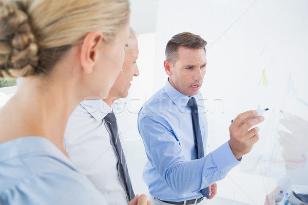 Businessman drawing graph on the board Stock photo © wavebreak_media