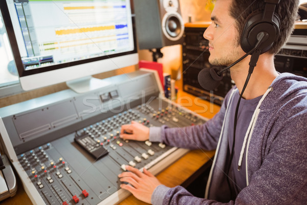 Portrait of an university student mixing audio Stock photo © wavebreak_media