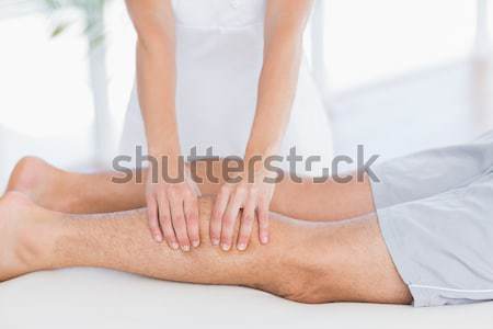 Massage Patienten medizinischen Büro Frau Gesundheit Stock foto © wavebreak_media