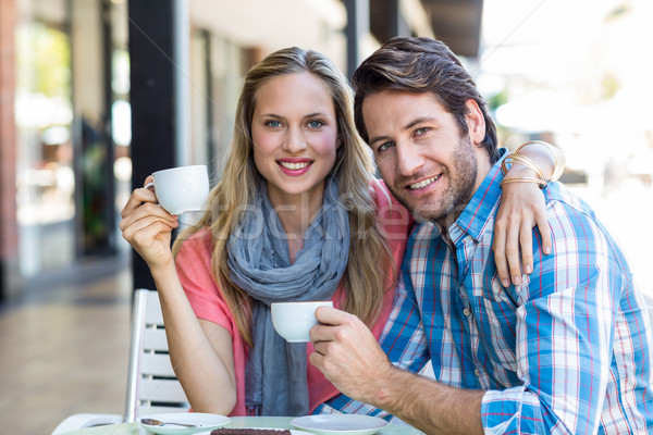 可愛 情侶 咖啡 一起 咖啡館 男子 商業照片 © wavebreak_media