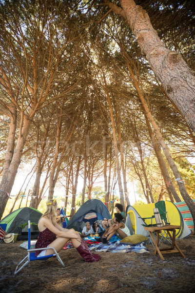 Young friends camping at countrysite Stock photo © wavebreak_media