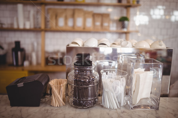 Close up of various objects on counter Stock photo © wavebreak_media