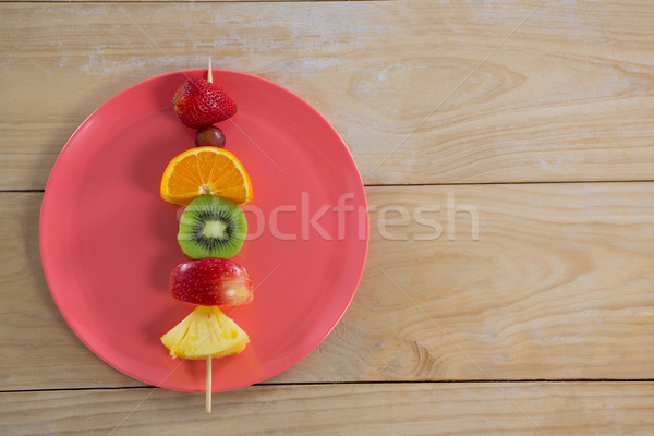 Frutas placa alimentos manzana verano mesa Foto stock © wavebreak_media