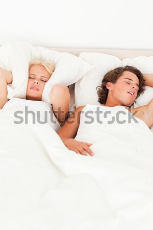 Man sleeping in bed Stock photo © wavebreak_media