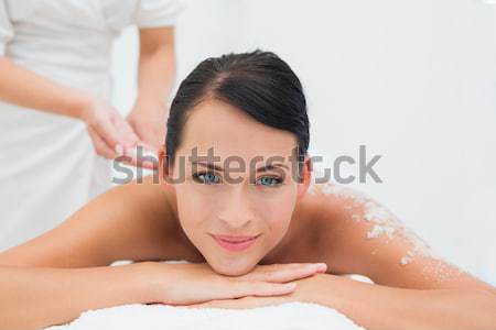 Barna hajú spa kezelés néz kamera nő test Stock fotó © wavebreak_media