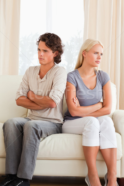 Portrait of a couple after an argument with the arms crossed Stock photo © wavebreak_media