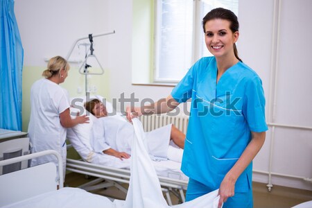 Patiënt long Xray ziekenhuis man gelukkig Stockfoto © wavebreak_media