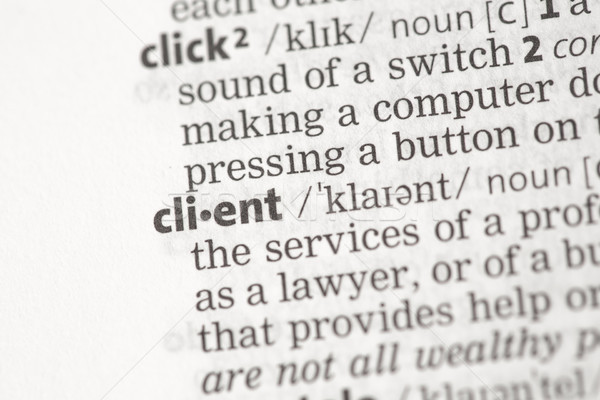 Сток-фото: клиент · определение · словарь · бизнеса · красный · концепция