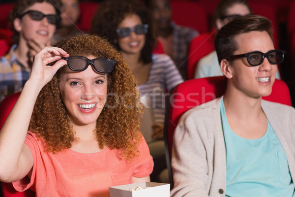 Jungen Freunde beobachten 3D Film Kino Stock foto © wavebreak_media