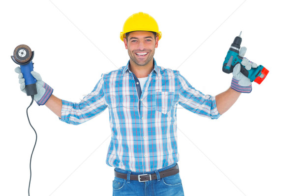 Manual worker holding power tools Stock photo © wavebreak_media