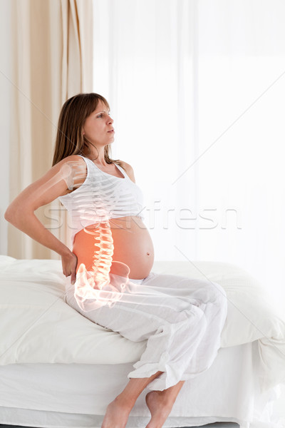 Gerincoszlop terhes nő digitális kompozit nő kéz szépség Stock fotó © wavebreak_media