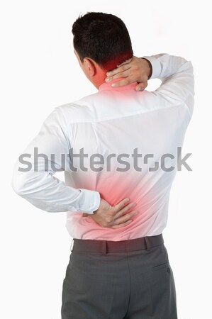 Highlighted spine of man with back pain Stock photo © wavebreak_media