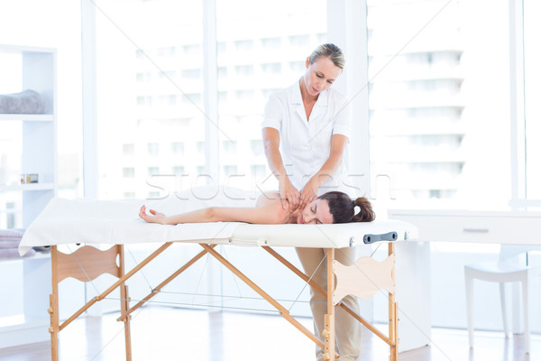 Woman having back massage Stock photo © wavebreak_media