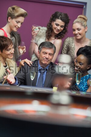 Portrait of smiling friends in camper van Stock photo © wavebreak_media