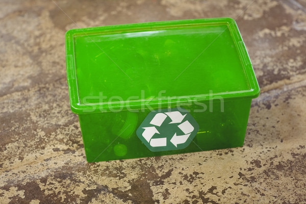 Recycling sign on plastic box  Stock photo © wavebreak_media