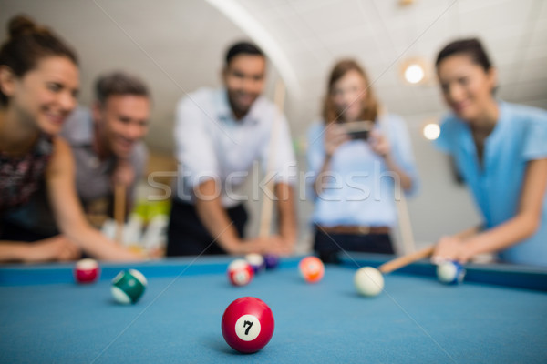 Business Kollegen spielen Pool Büro Raum Stock foto © wavebreak_media