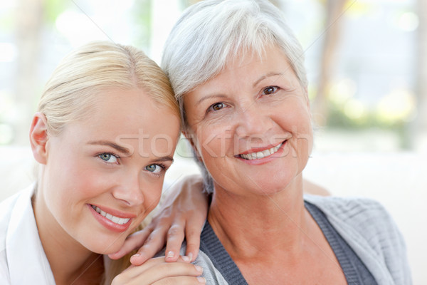 Lovely woman with her mother at home Stock photo © wavebreak_media