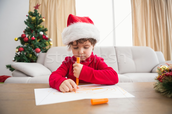 Stockfoto: Feestelijk · weinig · jongen · schrijven · lijst