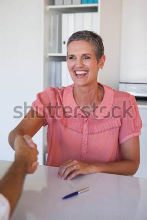 Handshake to seal a deal after a business meeting Stock photo © wavebreak_media