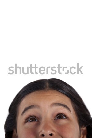 Girls eye and nose against white background Stock photo © wavebreak_media