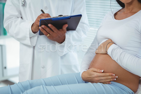 [[stock_photo]]: Femme · enceinte · médecin · clinique · santé · hôpital · enceintes