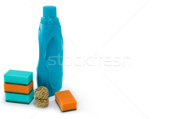Bottle with cleaning sponges Stock photo © wavebreak_media