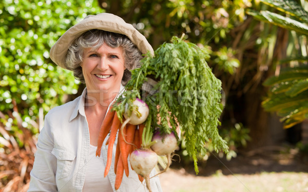 Senior woman with vegetables Stock photo © wavebreak_media