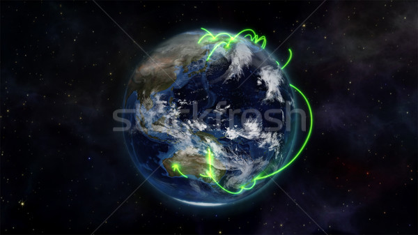 Stockfoto: Illustratie · wereld · ruimte · aarde · afbeelding · hoffelijkheid