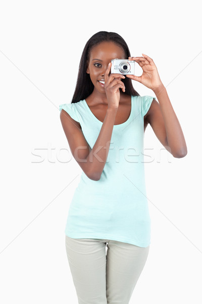 Jeune femme Photos blanche fille fond [[stock_photo]] © wavebreak_media