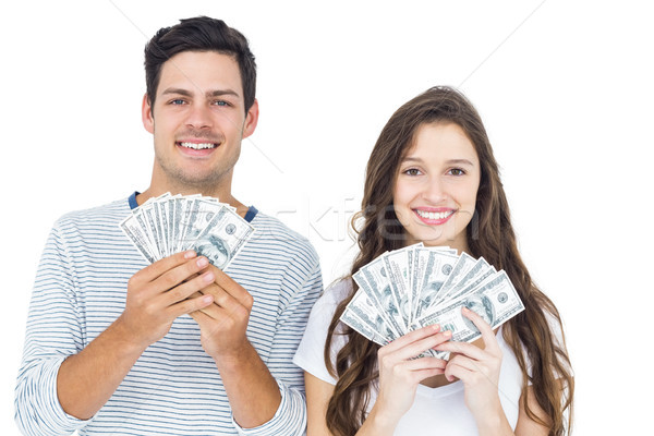 Szczęśliwy para ceny biały kobieta Zdjęcia stock © wavebreak_media