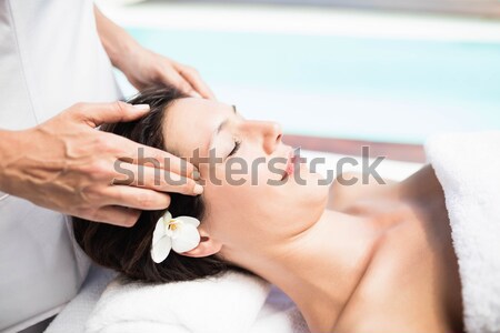 Kobieta głowie masażu masażysta spa Zdjęcia stock © wavebreak_media