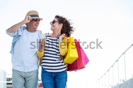 Stock photo: Happy young couple cuddling