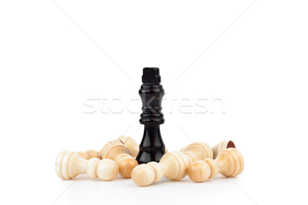 Pezzi scacchi gioco bianco divertimento nero Foto d'archivio © wavebreak_media