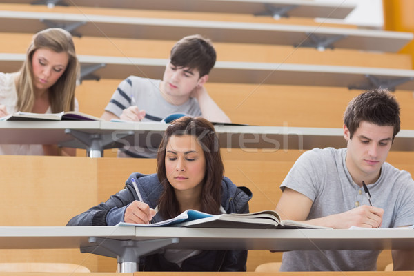 Diákok ül előadás előcsarnok jegyzetel papír Stock fotó © wavebreak_media