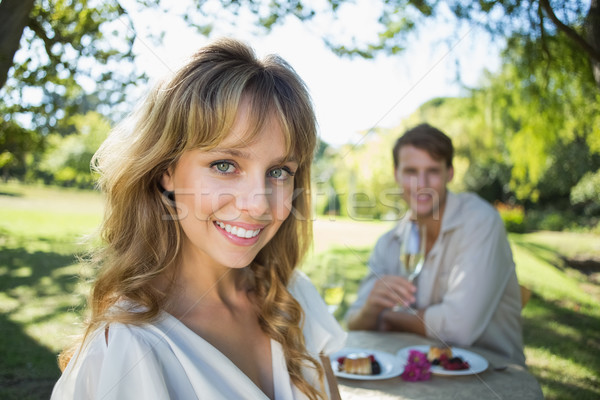 Cute souriant caméra copain [[stock_photo]] © wavebreak_media